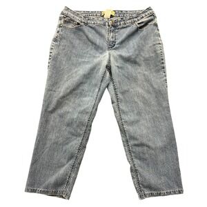 Just My Size Jeans Womens 20W Blue Straight Leg Denim Cotton Stretch High Rise